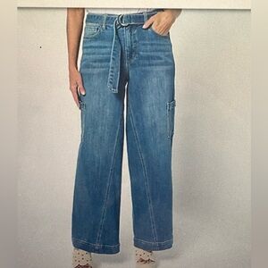 Peace Love World Authentic Denim Regular Self D-Ring Jeans Wide Leg